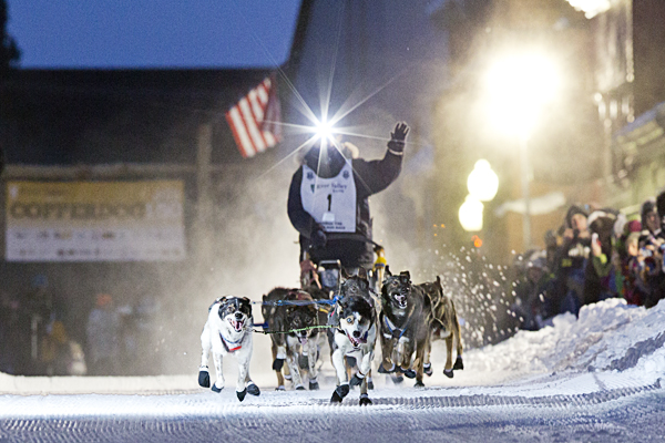 2013 Copper Dog Sled Dog Race start, Calumet