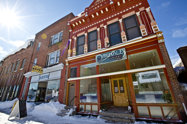 Recent redevelopment in Calumet including Ompale and Artis storefronts