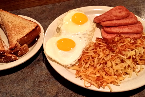 Spam and eggs are a meal fit for a king. / Sam Eggleston