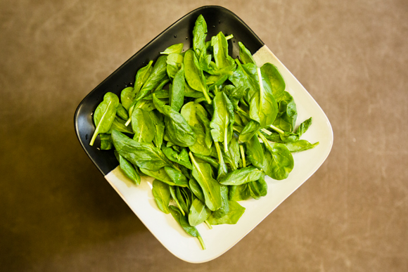 spinach grown in the hoop house over winter