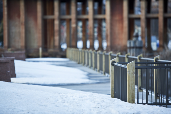 new public space at the Marquette Waterfront-waiting for the thaw