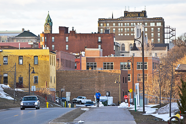 walking pathways downtown Marquette