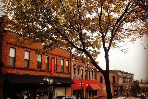 Downtown Marquette in the autumn.