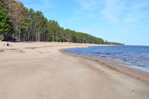 A view at the mouth of the Huron River. 