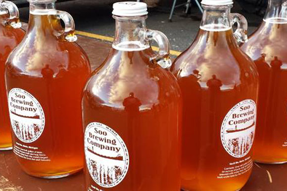 Growlers at the Soo Brewing Company