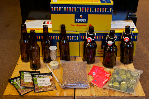 Brewing supplies at White's Party Store in Marquette.