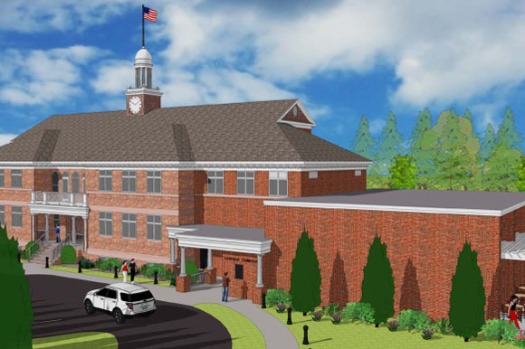 A front view of Sicock Group's plans for Garfield Commons.