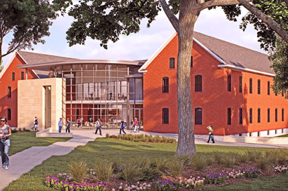 LSSU's former South Hall now will be Considine Hall, with this new look in 2016.