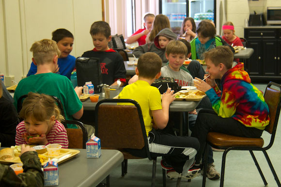 Island or remote schools often mix several age groups in one location.