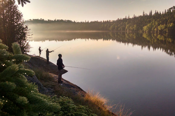 Sunrise Fishing on Isle Royale.