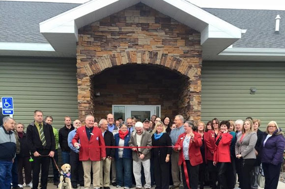 Ribbon cutting at Chippewa County Credit Union.