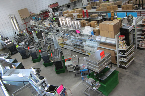 The store at Michigan Maple Farms, where maple tapping equipment is good business.