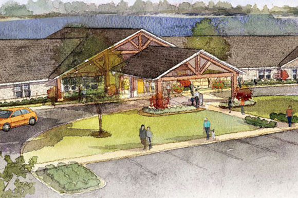 A rendering of Teal Lake Senior Living Community.