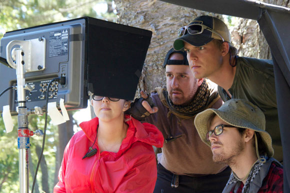 Director Edd Benda and crew working on "Superior."