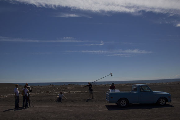 The scenery of the U.P. was a constant during filming.