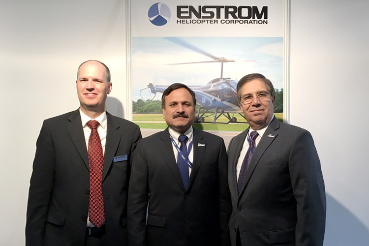 Representatives from Pakistan with Enstrom officials.
