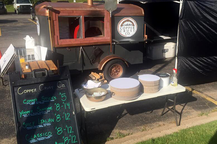 Copper Crust Co. offers up wood-fired pizza at their new mobile pizza truck.