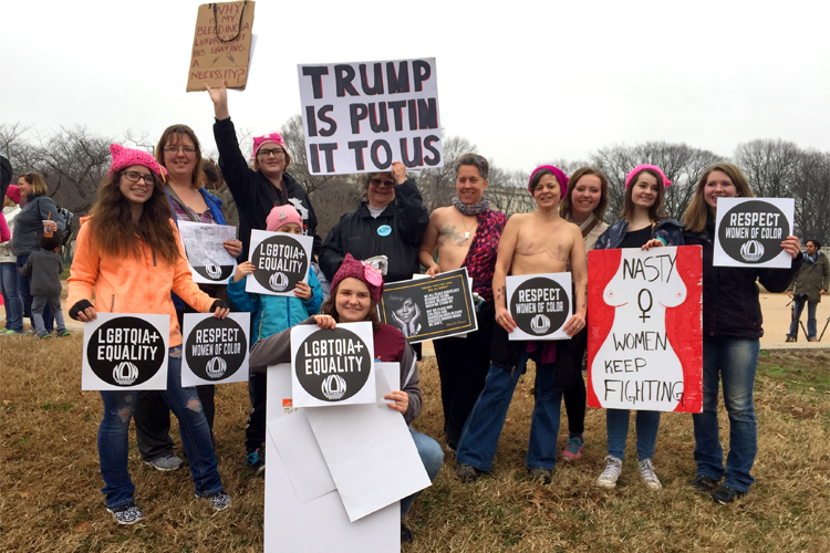 Some of the Upper Peninsula women who marched on D.C.