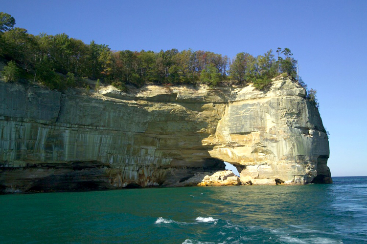 Pictured Rocks National Lakeshore near Munising, Michigan.