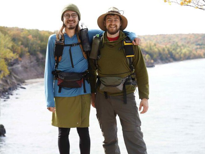 Austin Gongos and Nathan Ackerman, co-founders of Chicken Tramper Ultralight Gear in Hancock