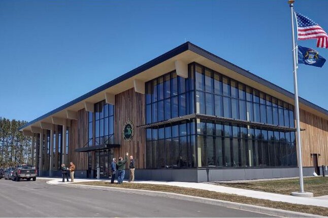 Michigan's first mass timber building built with Michigan wood. 