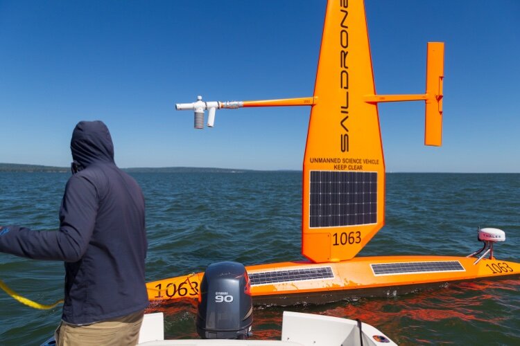 Two Saildrone Explorers deployed from Ashland, WI, for a 25-day survey in Lake Superior.