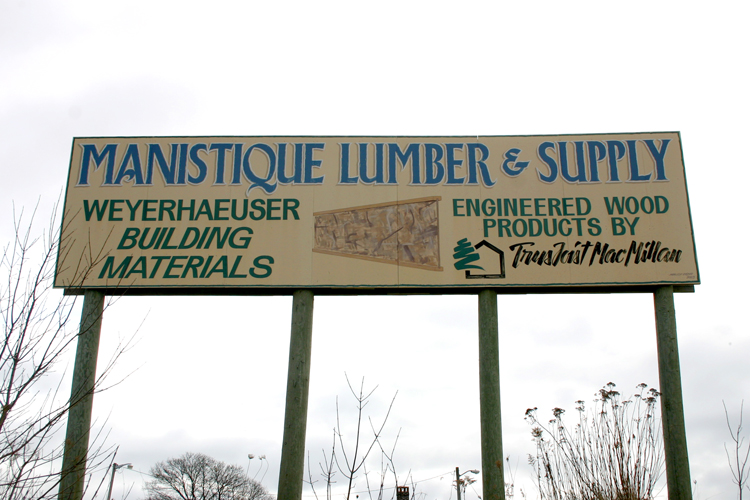 The lumber industry and the Manistique River have a shared history in the area. 