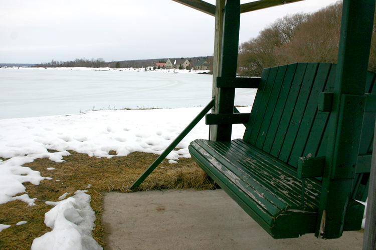 A place to sit and enjoy the views of Torch Lake. 