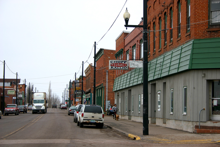 A view of downtown Lake Linden. 