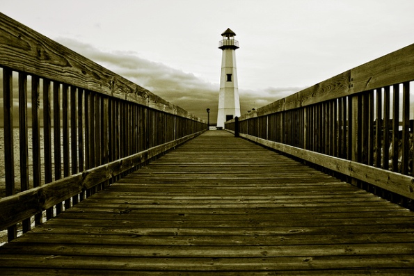The lighthouse in St. Ignace